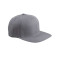 Casquette à visière plaque à six panneaux structurés et à fermeture pression à l'arrière