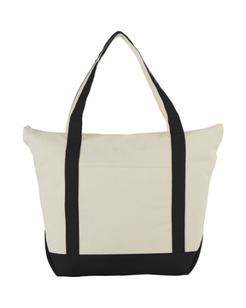 Fourre-tout classique en toile de coton à fermeture éclair de 12 oz