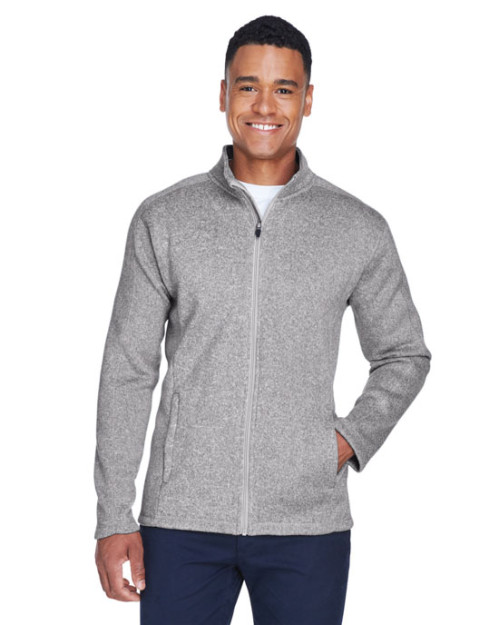 Manteau pour homme Bristol en molleton tricot chandail avec glissière pleine longueur de Devon & Jones